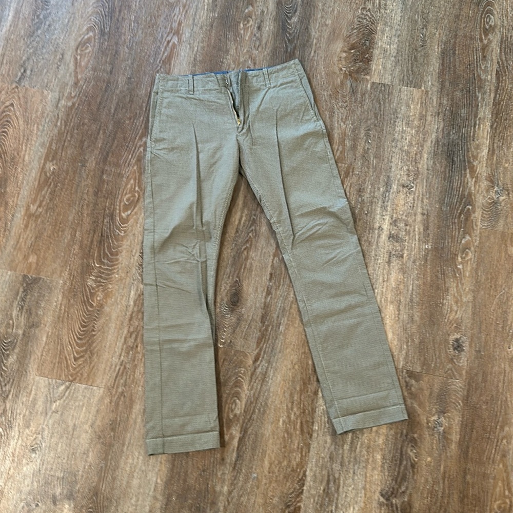 J.Lindeberg Darnell Slim Fit Cotton Chino Pants Vintage Mini Check Men 30X32